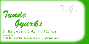 tunde gyurki business card